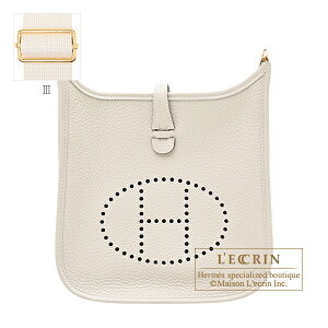 �G�����X�@�G������3 23�@�N���@�g�������N���}���X�@�S�[���h����@HERMES�@Evelyne 3 bag 23�@Craie�@Clemence leather�@Gold hardware