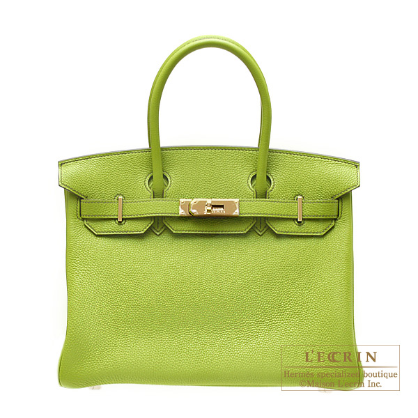 エルメス　バーキン30　アニスグリーン　トゴ　ゴールド金具　HERMES　Birkin bag 30　Anis green　Togo leather　 Gold hardware | 西麻布レクラン