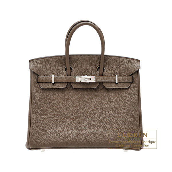 Lecrin Boutique Tokyo: Hermes Birkin bag 25 Taupe grey Togo leather Silver hardware | Rakuten ...