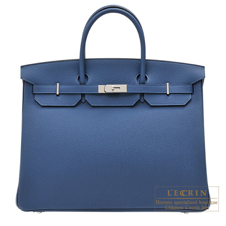 楽天市場】エルメス バーキン40 ディープブルー トゴ シルバー金具  