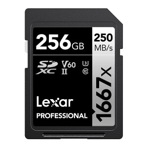 Lexar SDXCJ[h 64GB SILVERV[Y 1667x UHS-II Class10 U3 V60 őǂݏo250MB/s ő发120MB/s 10N [J[T|[g