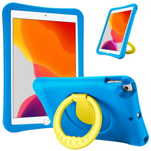 ProCase iPad �L�b�Y�P�[�X 9/8/7���� 10.2�E iPad Pro 10.5 �EiPad Air 3 �ϏՌ��� �n���h�� 360�x��]�X�^���h �q���ɓK�p �y�ʃo���p�[�P�[�X