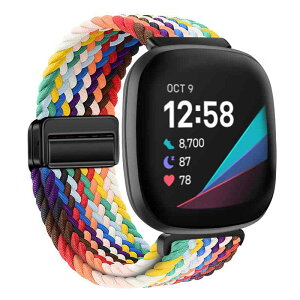 �Ή� Fitbit Versa 4/Versa 3/Fitbit Sense 2/Sense �����p�x���g�A�\�t�g�i�C���� �X�|�[�c�E�H�b�`�o���h�A���߉\�ȃ}�O�l�b�g�o�b�N���t�� �r���v�o���h �ʋC�� �j�����p