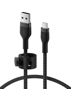 Belkin USB-A to USB-C �ґg�V���R���P�[�u�� iPad mini/iPad Pro/iPad Air/Galaxy/Android�X�}�[�g�t�H���Ή� �����ϋv USB-IF�F�� 1M �u���b�N BOOST CHARGE��Flex CA
