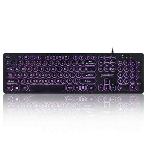 Perixx(�y���b�N�X) PERIBOARD-317 �o�b�N���C�g�L�[�{�[�h �L�� �o�b�N���C�g USB�ڑ� ���₷���傫�ȃv�����g�̃L�[�g�b�v�g�p �p��z��y���K�i�z