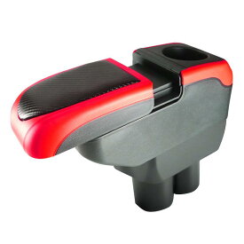 ruiya 改良型 新型 スズキ ジムニー JB23/JB43 専用 アームレスト 車用アームレスト コンソール 前後スライド調節可能肘掛 アームレストボックス 円形ホルダー アクセサリー カスタム パーツ