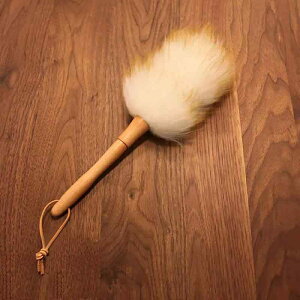 Suyika ほこり はたき ほこり取り 羊毛のホコリ取り ウールダスター ほうき ハンディモップ 掃除道具 部屋掃除 家庭用 車用 埃払い 埃取り はたき ダスター ナチュラル 天然木の柄 ふわふわ
