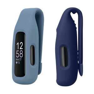 kwmobile Fitbit Inspire 3 / Inspire 2 / Ace 3�Ή� 2x �N���b�v�z���_�[ - �V���R�� �t�B�b�g�l�X�g���b�J�[ �N���b�v