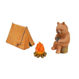 村田屋産業(Murataya Sangyo) レジンダッドベアキャンプ クマ幅5×奥行7.5×高11.5cm テント幅11.5×奥行6.5×高8.5cm タキビ幅5×奥行5×高6cm