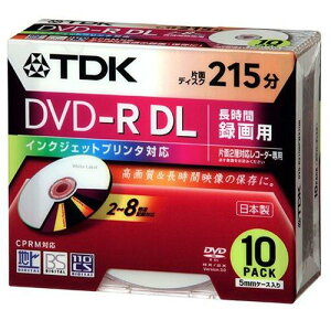 TDK ^p DVD-R DL CPRMΉ 8{ zCgv^u 5mmXP[X 10pbN DVD-R215DPWX10N
