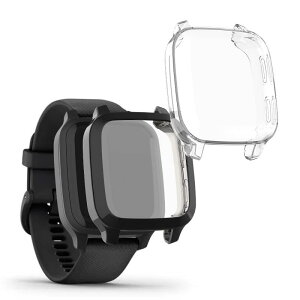kwmobile 2x �P�[�X Garmin Venu Sq Music/Sq�Ή� �J�o�[ - �t���J�o�[ �V���R�� �ϏՌ� �S�̕ی� ����/���F