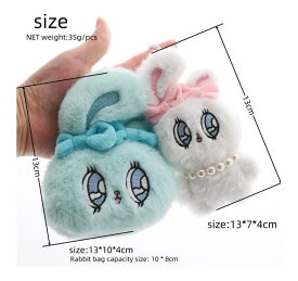 [SSYIFAN] エスターバニー ふわふわ 韓国 キーリング キーホルダー 可愛い ふわふわぬいぐるみ