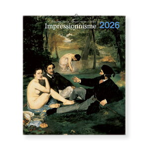 �Ǌ|���J�����_�[ �~�j ��۔h�̖��� 2026�N - Impressionnisme Calendar mini 2026 - �C�O�J�����_�[ - �t�����X�J�����_�[