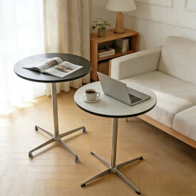 【新品10～15％OFFクーポン】 カフェテーブル 円形 直径80cm 70cm 60cm 丸テーブル おしゃれ 曲線脚デザイン 白 黒 木目 ダイニングテーブルおしゃれ 北欧 省スペース パソコンテーブル センターテーブル 組立簡単 一人暮らし リビング 1本脚 一人暮らし 韓国 インテリア