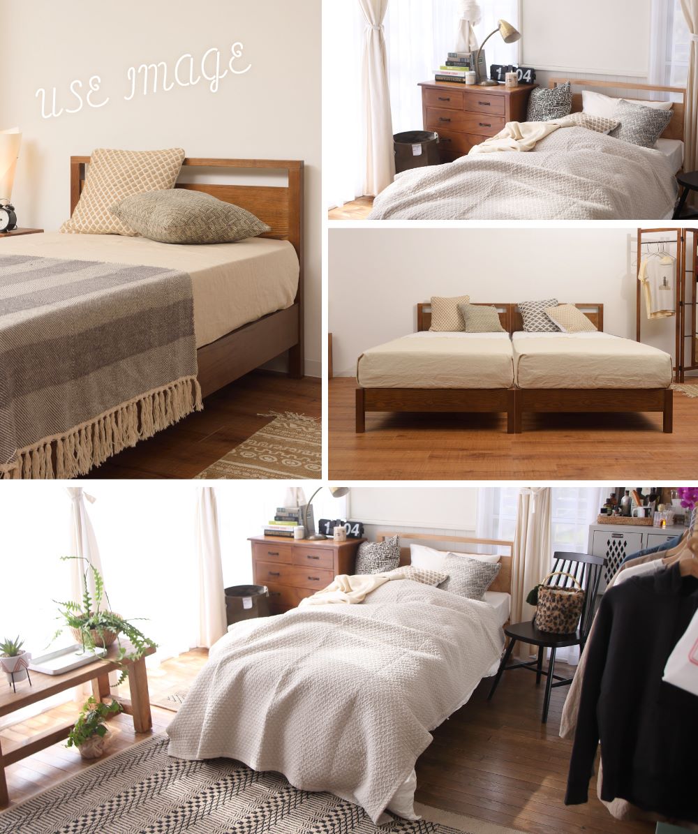 楽天市場】シングルベッド すのこ ベッド 木製 木目調 ローベッド ロー