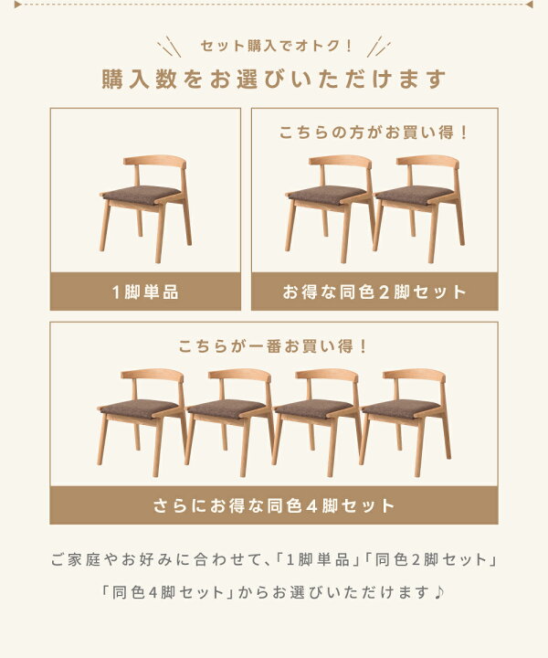 楽天市場】ダイニングチェア 4脚セット 2脚セット 1脚 北欧チェア 掛け 