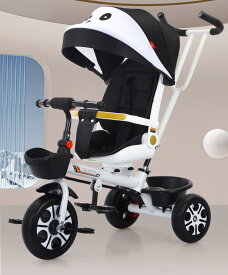 三輪車 ベビーカー（両対面）子供用三輪車 座っても横になってもいい乗用玩具 かじとり 手押し棒 ガードレール付き サンシェード こども自転車1～6歳子供用 おもちゃ 乗り物 誕生日 プレゼント