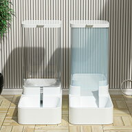 自動給水器 自動給餌器 猫 水飲み 猫 犬用 水飲み器 猫自動餌やり機 自動給餌器 猫 水 給食 ペットボトル…