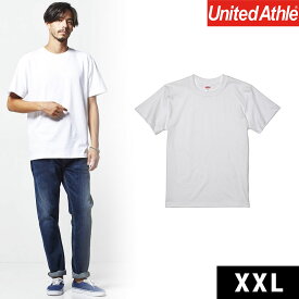 Tシャツ メンズ 無地 綿100 半袖 白 XXL United Athle ユナイテッドアスレ 5.6オンス ハイクオリティー Tシャツ ホワイト シンプル おしゃれ トレーニング 機能性 インナー 送料無料 運動会 文化祭 スポーツ ダンス イベント お揃い