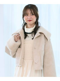 【SALE／50%OFF】リバーシブルビッグカラーブルゾン MAJESTIC LEGON マジェスティックレゴン ジャケット・アウター ブルゾン・ジャンパー ブラウン ホワイト【RBA_E】【送料無料】[Rakuten Fashion]