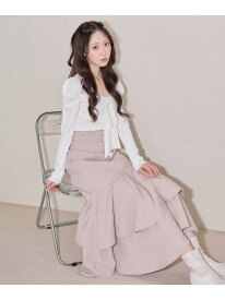 キラキラレースアップマーメイドスカート MAJESTIC LEGON マジェスティックレゴン スカート ロング・マキシスカート ブラック ホワイト グレー ピンク【送料無料】[Rakuten Fashion]