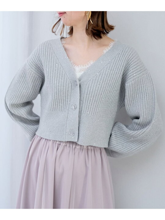 楽天市場】【SALE／38%OFF】スパンコールニットカーディガン MAJESTIC