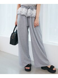 【SALE／50%OFF】フリルレイヤードスウェットパンツ MAJESTIC LEGON マジェスティックレゴン パンツ ジャージ・スウェットパンツ グレー ネイビー【RBA_E】[Rakuten Fashion]