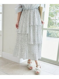 【SALE／50%OFF】プリーツティアードスカート MAJESTIC LEGON マジェスティックレゴン スカート ロング・マキシスカート ホワイト ブラック【RBA_E】[Rakuten Fashion]