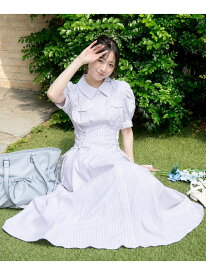 【SALE／30%OFF】サイドレースアップシャツワンピース MAJESTIC LEGON マジェスティックレゴン ワンピース・ドレス シャツワンピース ホワイト ブラック【RBA_E】【送料無料】[Rakuten Fashion]