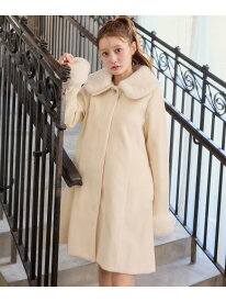7wayファー×ビジューコート MAJESTIC LEGON マジェスティックレゴン ジャケット・アウター その他のジャケット・アウター ブラック ピンク ホワイト【先行予約】*【送料無料】[Rakuten Fashion]