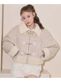 ボアボンディングビットブルゾン MAJESTIC LEGON マジェスティックレゴン ジャケット・アウター ブルゾン・ジャンパー ブラウン ブラック ホワイト【先行予約】*【送料無料】[Rakuten Fashion]