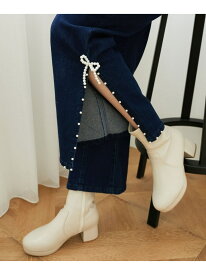 パールスリットデニム MAJESTIC LEGON マジェスティックレゴン パンツ ジーンズ・デニムパンツ ネイビー ブルー グレー【送料無料】[Rakuten Fashion]