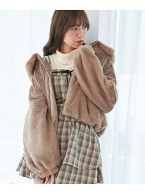 【SALE／50%OFF】ジップデザインファーブルゾン MAJESTIC LEGON マジェスティックレゴン ジャケット・アウター ブルゾン・ジャンパー ブラウン ホワイト【RBA_E】【送料無料】[Rakuten Fashion]