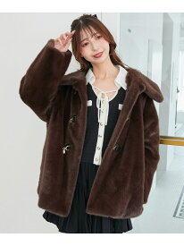 【SALE／61%OFF】ビットデザインファーブルゾン MAJESTIC LEGON マジェスティックレゴン ジャケット・アウター ブルゾン・ジャンパー ブラウン ホワイト【RBA_E】[Rakuten Fashion]