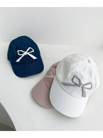 リボンモチーフCAP MAJESTIC LEGON マジェスティックレゴン 帽子 キャップ ネイビー ホワイト ピンク【送料無料】[Rakuten Fashion]