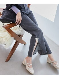 パールスリットデニム MAJESTIC LEGON マジェスティックレゴン パンツ ジーンズ・デニムパンツ ブルー ネイビー グレー【送料無料】[Rakuten Fashion]