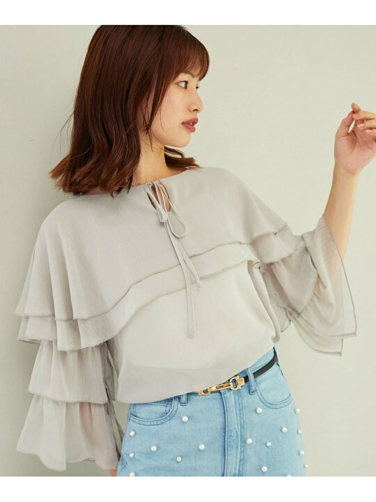 楽天市場】【SALE／50%OFF】ニュアンスケープブラウス MAJESTIC LEGON 