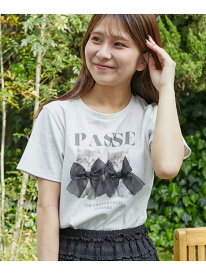 リボンネコチャンTシャツ MAJESTIC LEGON マジェスティックレゴン トップス カットソー・Tシャツ グレー ブラック ピンク【送料無料】[Rakuten Fashion]