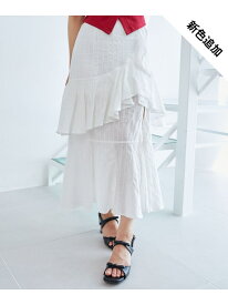 【SALE／50%OFF】フリルデザインスリットスカート MAJESTIC LEGON マジェスティックレゴン スカート その他のスカート ホワイト ブラック【RBA_E】[Rakuten Fashion]