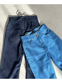 美脚フレアデニムパンツ MAJESTIC LEGON マジェスティックレゴン パンツ ジーンズ・デニムパンツ ブルー ネイビー【送料無料】[Rakuten Fashion]