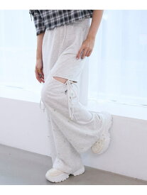 【SALE／30%OFF】スリット入りキラキラスウェットパンツ MAJESTIC LEGON マジェスティックレゴン パンツ ジャージ・スウェットパンツ ブラック グレー【RBA_E】【送料無料】[Rakuten Fashion]