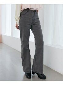 美脚フレアデニムパンツ MAJESTIC LEGON マジェスティックレゴン パンツ ジーンズ・デニムパンツ グレー ピンク ブラック ブルー ホワイト ネイビー【送料無料】[Rakuten Fashion]