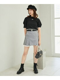 【SALE／60%OFF】ベルトsetプリーツスカパン MAJESTIC LEGON マジェスティックレゴン パンツ キュロット ベージュ ブラック グレー【RBA_E】[Rakuten Fashion]