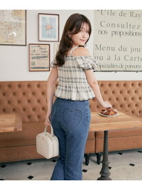 【SALE／50%OFF】ヒップハートフレアパンツ MAJESTIC LEGON マジェスティックレゴン パンツ ジーンズ・デニムパンツ ブルー【RBA_E】【送料無料】[Rakuten Fashion]