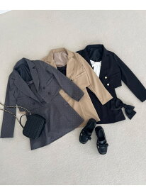 【SALE／40%OFF】ダブルブレストショートジャケット MAJESTIC LEGON マジェスティックレゴン ジャケット・アウター その他のジャケット・アウター ベージュ ブラック グレー【RBA_E】【送料無料】[Rakuten Fashion]