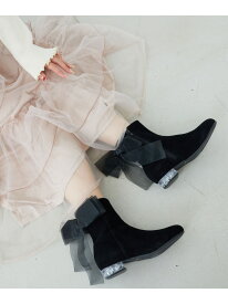 【SALE／44%OFF】☆ローヒール取り外しリボンブーツ MAJESTIC LEGON マジェスティックレゴン シューズ・靴 ブーツ グレー ホワイト ブラック【RBA_E】【送料無料】[Rakuten Fashion]