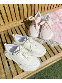 厚底2WAYリボンスニーカー MAJESTIC LEGON マジェスティックレゴン シューズ・靴 スニーカー グレー ピンク ホワイト【送料無料】[Rakuten Fashion]