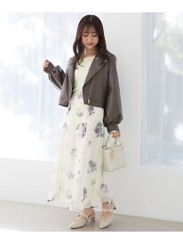 【SALE／60%OFF】フラワーオフショルドッキングワンピ MAJESTIC LEGON マジェスティックレゴン ワンピース・ドレス その他のワンピース・ドレス ホワイト グレー【RBA_E】【送料無料】[Rakuten Fashion]