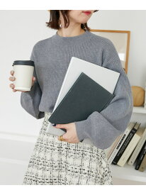 ボリュームスリーブニット MAJESTIC LEGON マジェスティックレゴン トップス ニット イエロー ネイビー グレー ブルー ベージュ ブラウン グリーン レッド ピンク ホワイト ブラック[Rakuten Fashion]