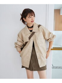 【SALE／34%OFF】フェイクレザーオーバーブルゾン MAJESTIC LEGON マジェスティックレゴン ジャケット・アウター ブルゾン・ジャンパー ベージュ ブラック ホワイト【RBA_E】【送料無料】[Rakuten Fashion]